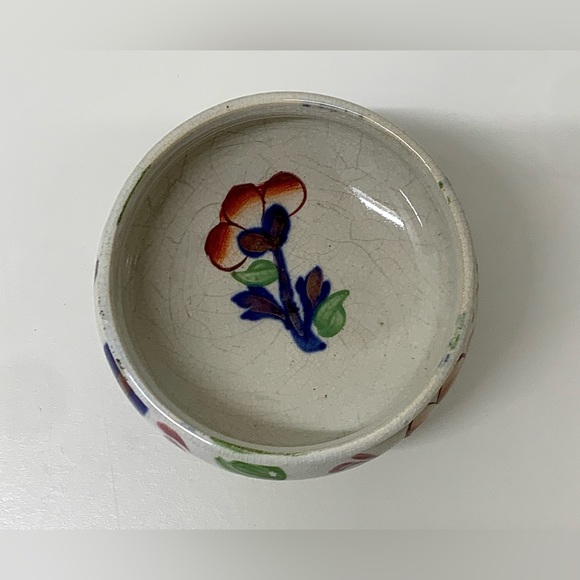 Early 19th Century Gaudy Welsh GRAPE Pattern Miniature Pedestal Sugar Bowl - Picture 12 of 15